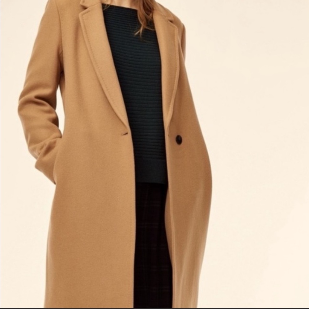 Aritzia Babaton Steadman Camel Coat